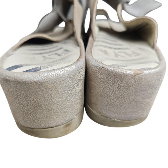 Fly London Shoes Womens EU39 Bade Bow Wedge Sandals Slip On Portugal Platform - Picture 6 of 7